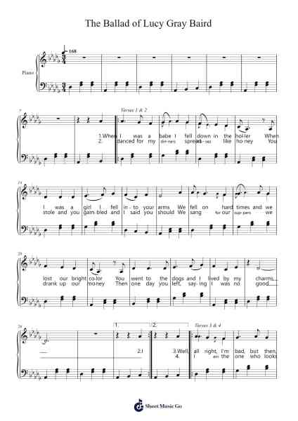 The Ballad of Lucy Gray Baird Sheet Music by Rachel Zegler-Arr.Kyletus Stanchloe