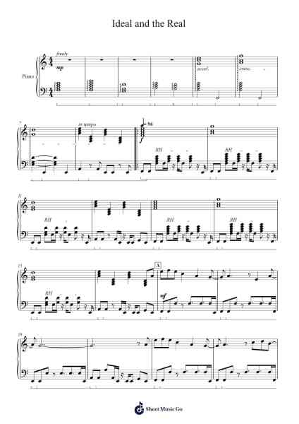 Ideal and the Real Sheet Music by Shoji Meguro-Arr.Debhum Browntor