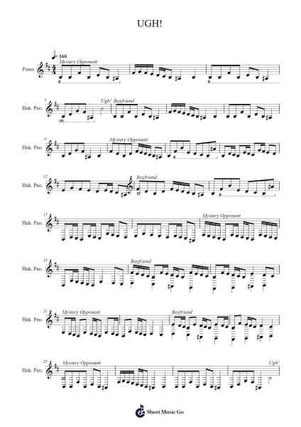 UGH! Sheet Music by Kawai Sprite-Arr.Trollstal