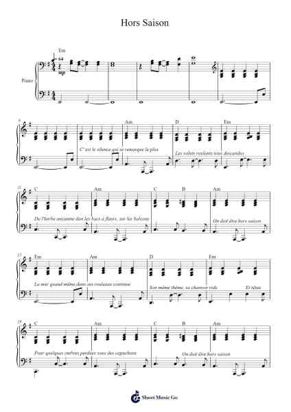 Hors Saison Sheet Music by Ditor Seral-Arr.Louhal