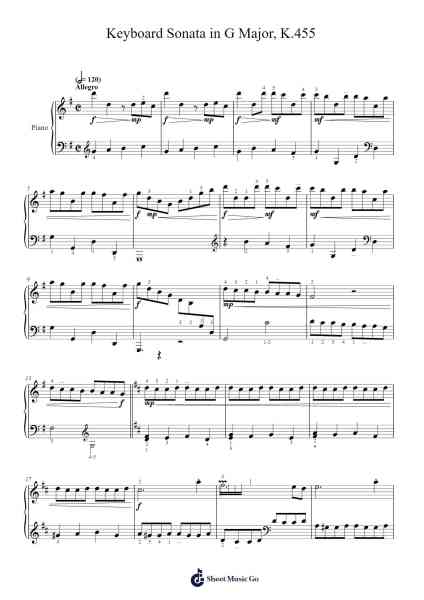 Keyboard Sonata in G Major, K.455 Sheet Music by Domenico Scarlatti-Arr.Wolian