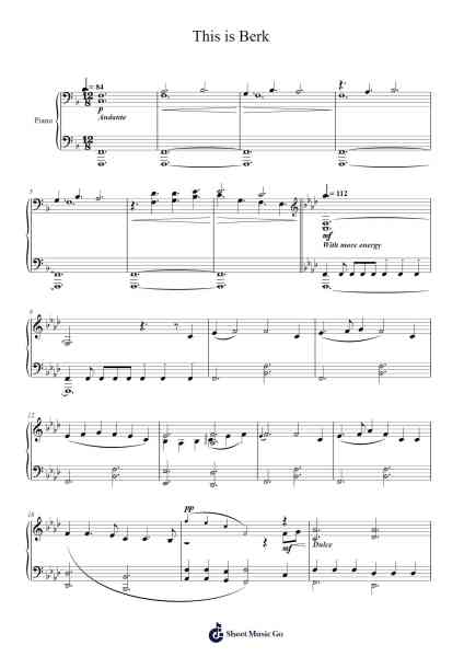 This is Berk Sheet Music by John Powell-Arr.Lytnoah