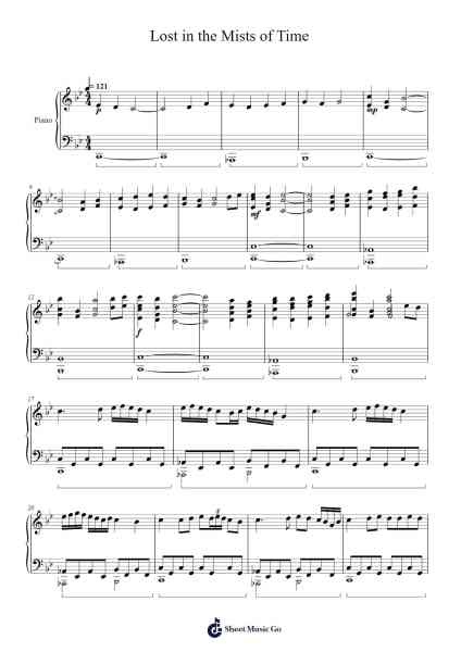Lost in the Mists of Time Sheet Music by Northtia Gorgale-Arr.Linjane Barcox