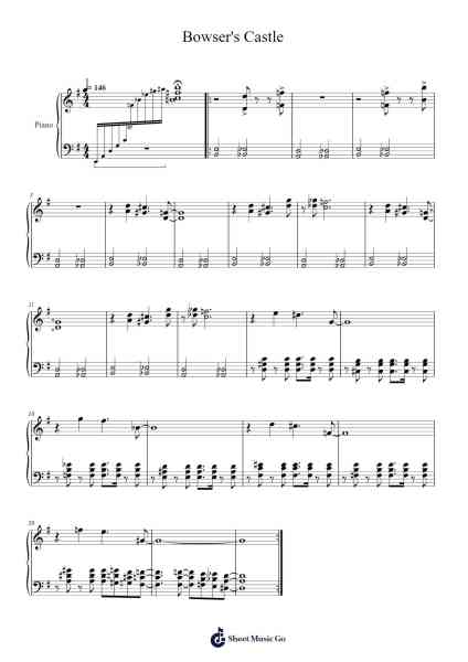 Bowser's Castle Sheet Music by Soyo Oka-Arr.Bryceny