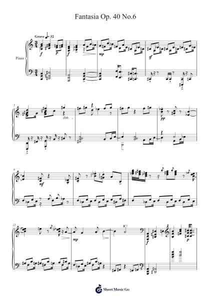 Fantasia Op. 40 No.6 Sheet Music by Needel Deirmag-Arr.Nelrist Hornrias