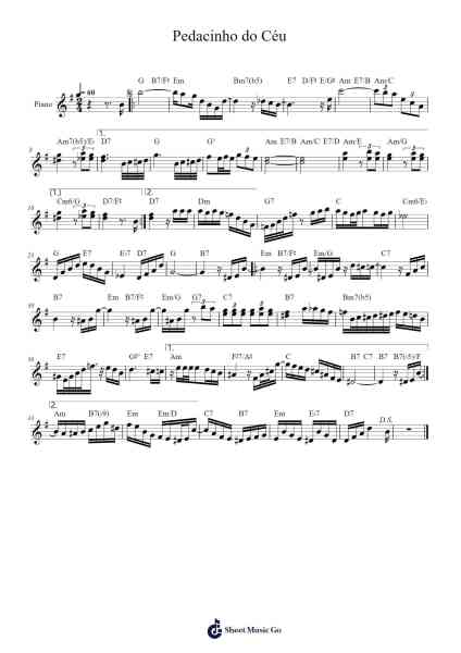 Pedacinho do Céu Sheet Music by Waldir Azevedo-Arr.Haycah Touthale