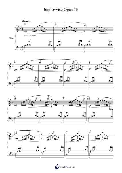Improvviso Opus 76 Sheet Music by João Dovicchi-Arr.Leifclaire Frankbrooke