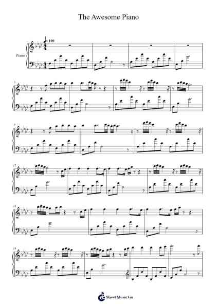 The Awesome Piano Notenblatt von Peter Bence-Arr.Atdrich Wrightret