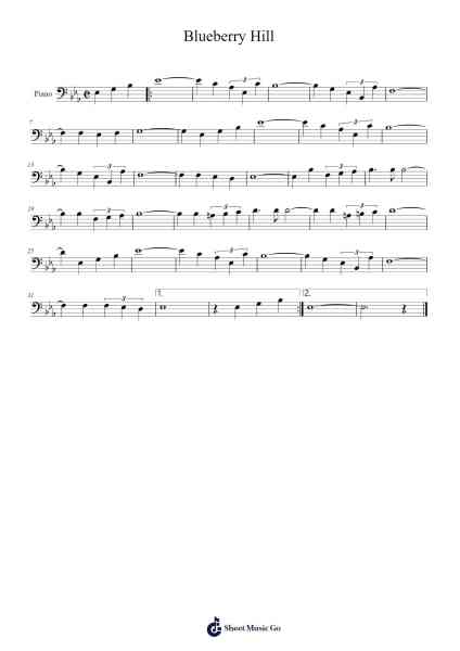 Blueberry Hill Sheet Music by Al Lewis/Larry Stock/Vincent Rose-Arr.Faulkvan