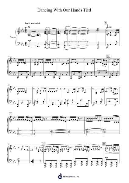 Dancing With Our Hands Tied Sheet Music by Taylor Swift-Arr.Shedave Dwightrene