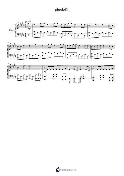 abcdefu Sheet Music by GAYLE-Arr.Loulup
