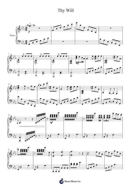 Thy Will Sheet Music by Hillary Scott-Arr.Stechill Argale