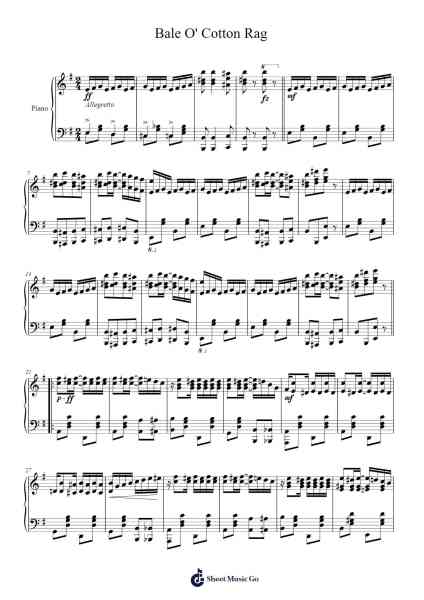 Bale O' Cotton Rag Sheet Music by Mark Janza-Arr.Charfra Tesscer