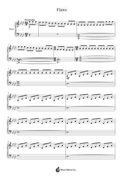 Flaws Sheet Music by Elise Boehm-Arr.Shirvien