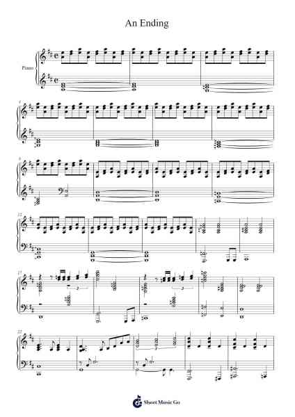 An Ending Sheet Music by Marie Boulougouris-Arr.Brookecher Nicksie