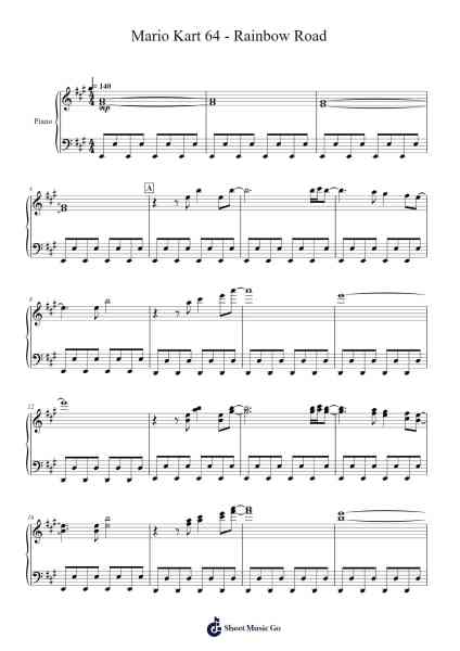 Mario Kart 64 - Rainbow Road Sheet Music by Kenta Nagata-Arr.Odemick