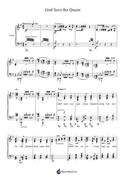 God Save the Queen Sheet Music by Sir David Willcocks-Arr.Sret