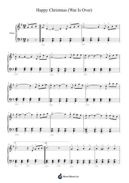 Happy Christmas (War Is Over) Sheet Music by John Lennon-Arr.Croftsgreg
