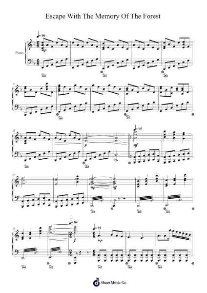 Escape With The Memory Of The Forest Sheet Music by Gareth Coker-Arr.Osrias Drewnia
