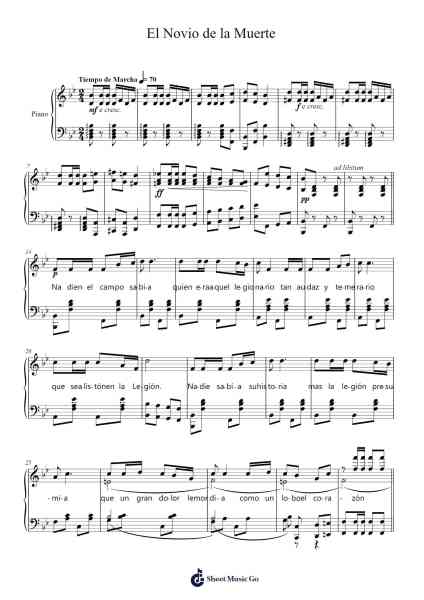 El Novio de la Muerte Sheet Music by Juan Costa-Arr.Mcdel Auriah