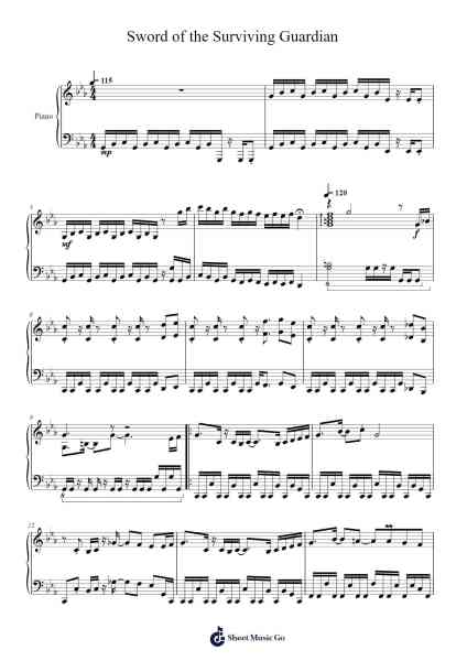 Sword of the Surviving Guardian Sheet Music by Yuuta Ogasawara-Arr.Jesine