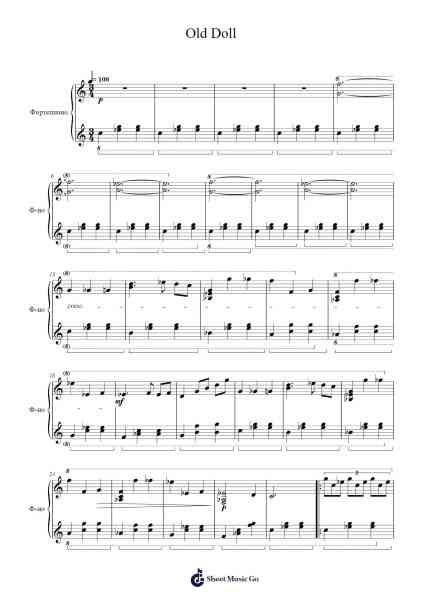 Old Doll Sheet Music by Ib/Mad Father-Arr.Jeamesney