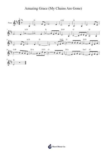 Amazing Grace (My Chains Are Gone) Sheet Music by Butlen Escus-Arr.Colbard Ramsdick