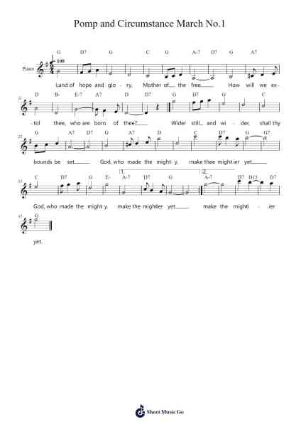 Pomp and Circumstance March No. 1 in D Major, Op. 39, No. 1 Sheet Music by Edward Elgar-Arr.Uppold Bruckey