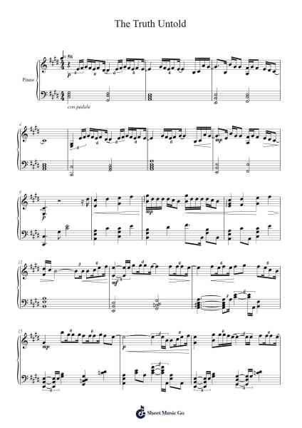 The Truth Untold Sheet Music by BTS-Arr.Gillling