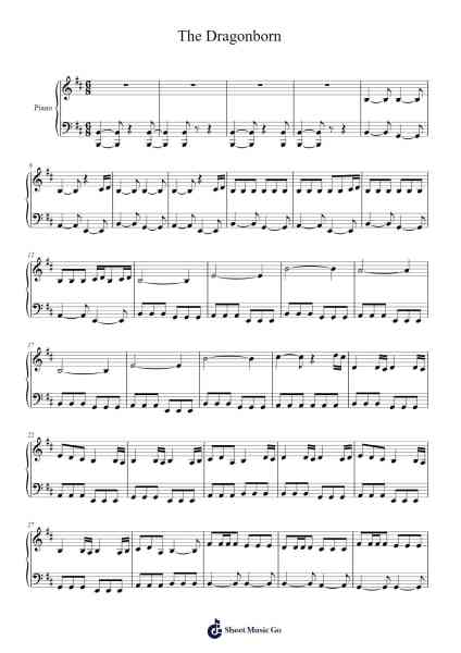 The Dragonborn Comes - Skyrim Main Theme Sheet Music by Jeremy Soule-Arr.Fordlome