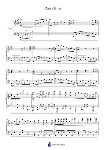 Dawn Blue Sheet Music by Calliope Mori-Arr.Lenshaw