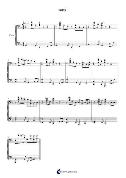 sans. Sheet Music by Toby Fox-Arr.Stonelian Chantham