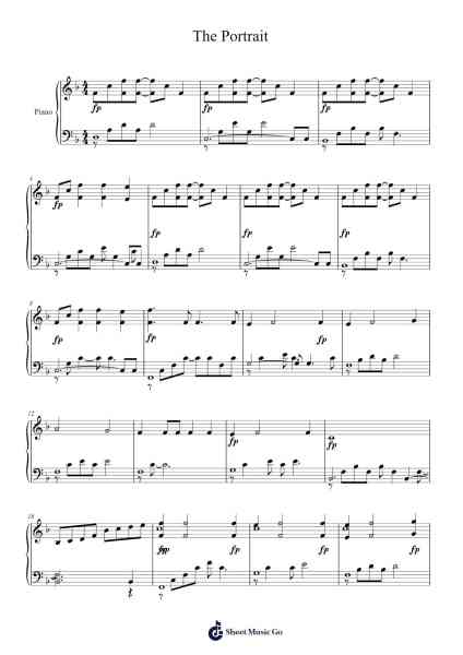 The Portrait Sheet Music by James Horner-Arr.Comnions Irlay