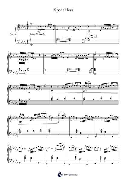 Speechless Sheet Music by Dan + Shay-Arr.Eipsridge Zangphne