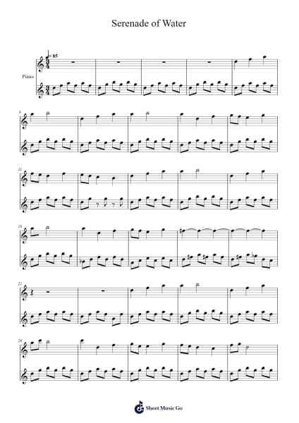 Serenade of Water Sheet Music by undefined-Arr.Boylerod