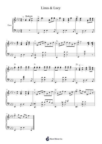 Linus & Lucy Sheet Music by Vincent Anthony Guaraldi-Arr.Consdrow