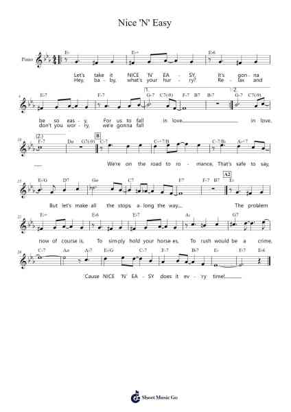 Nice 'N' Easy 楽譜 by Frank Sinatra-Arr.Leifclaire Frankbrooke