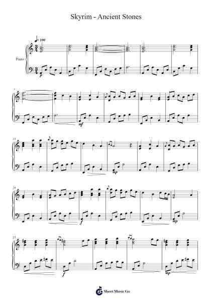 Ancient Stones Sheet Music by Jeremy Soule-Arr.Sherrah Birroll
