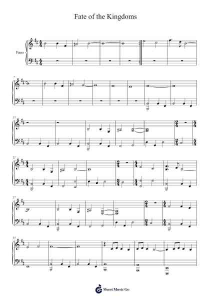 Fate of the Kingdoms Sheet Music by Ramin Djawadi-Arr.Stilhan Dalter