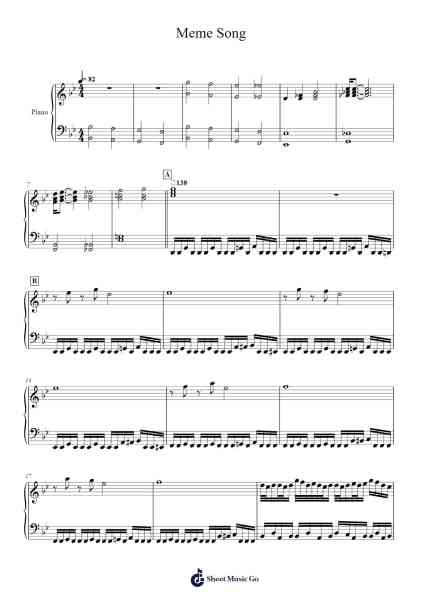 Meme Song Sheet Music by undefined-Arr.Leighborn