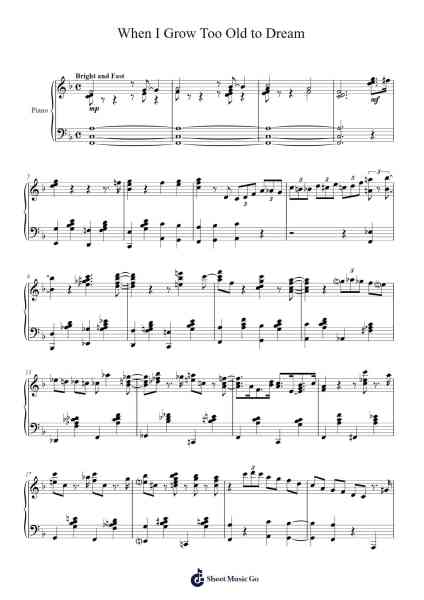 When I Grow Too Old To Dream Sheet Music by Oscar Hammerstein II/Sigmund Romberg-Arr.O'Neilgrey