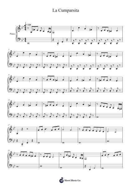La Cumparsita Sheet Music by Gerardo Matos Rodriguez-Arr.Aslan Wordford