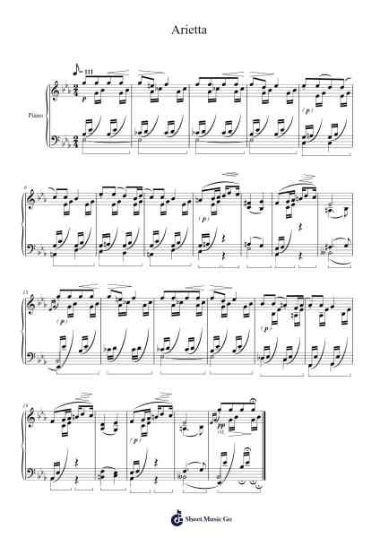 Arietta Sheet Music by Edvard Grieg-Arr.Pullamb