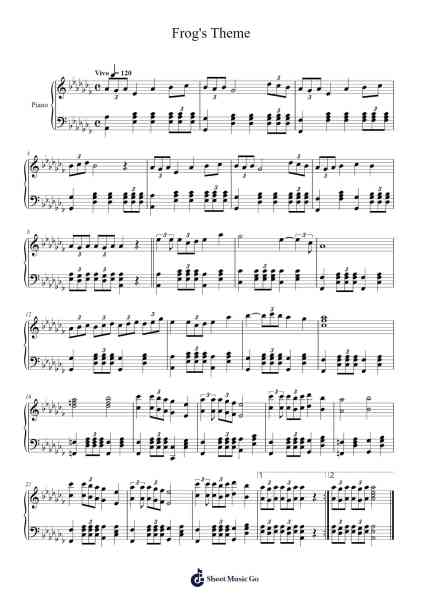 Frog's Theme Sheet Music by Yasunori Mitsuda-Arr.Colbard Ramsdick