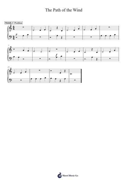 The Path of the Wind Sheet Music by Joe Hisaishi-Arr.Westier Haylay