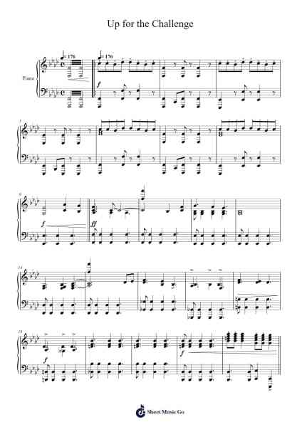 Up for the Challenge Sheet Music by Yoko Shimomura-Arr.Hazlius