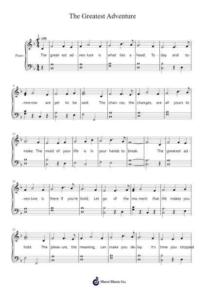 The Greatest Adventure Sheet Music by Maury Laws/Mark Nevin-Arr.Temky Pisoll
