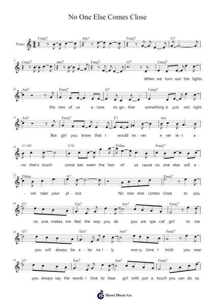 No One Else Comes Close Sheet Music by Backstreet Boys-Arr.Hodhill