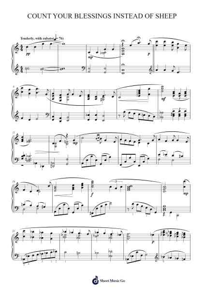 Count Your Blessings Instead Of Sheep Sheet Music by Irving Berlin-Arr.Blantiane Hobrob