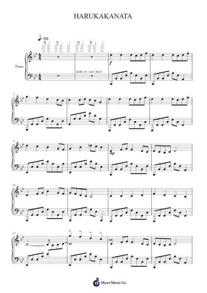 HARUKAKANATA Sheet Music by Nyarons-Arr.Lynstrong Derlard